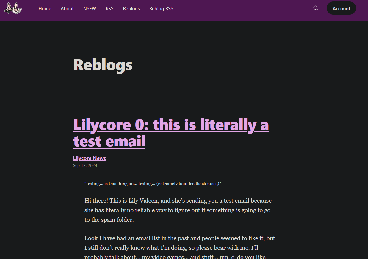 New Reblog Tab